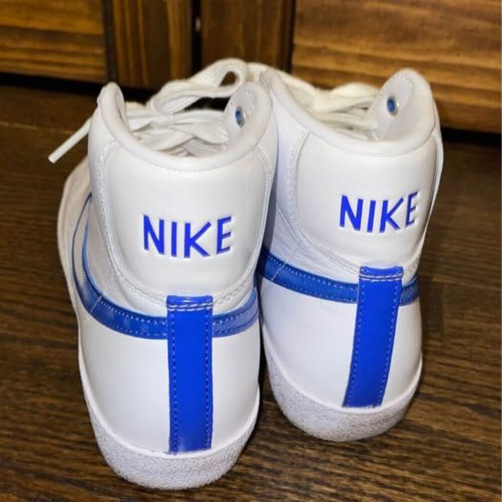 Women’s 8 Nike Blazer Mid ‘77 Airbrush Blue high top - Picture 5 of 10